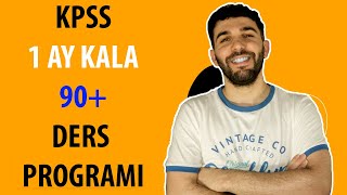 KPSS 1 AY KALA DERECE YAPTIRAN DERS PROGRAMI [upl. by Jorgenson]