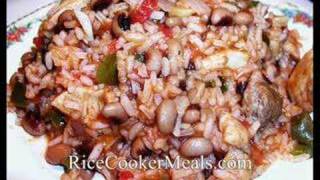 Blackeye Pea amp Sausage Jambalaya in a Rice Cooker [upl. by Ahsal]