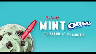 Dairy Queen Mint Oreo Blizzard TREAT [upl. by Anelrad]