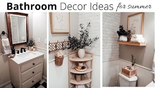 BATHROOM DECOR IDEAS  BATHROOM STYLING FOR SUMMER [upl. by Adnoraj]