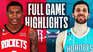 Houston Rockets vs Charlotte Hornets Full Game Highlights  Apr 7  20222023 NBA Season [upl. by Sherj704]