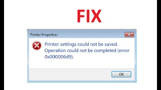 Printer Setting Could Not be Saved Operation Could Not be Completed [upl. by Llevel803]