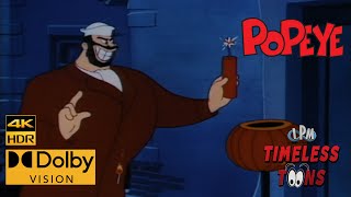 POPEYE THE SAILOR MAN Fright to the Finish 1954 4K HDR Dolby Vision Remastered [upl. by Etteve]