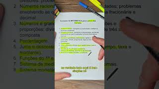 Conteúdo programático para prova dos correios matematica correios concursos [upl. by Hawthorn]