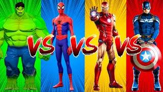 SUPERHERO COLOR DANCE CHALLENGE Hulk vs SpiderMan vs Iron Man vs Captain America [upl. by Rolyat]