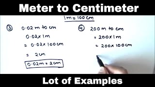 How to Convert Meter to Centimeter  Converting meter to centimeter  m to cm  lot of Examples [upl. by Jefferey]