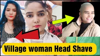 After Head Shave 🪒 My First Hair Cut  Village woman Get Buzz Cut Hair [upl. by Esyak]