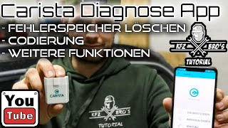 Carista OBD2 App  Test  Codieren  Diagnostizieren  BMW  VW  Seat  Skoda  Audi [upl. by Enner]