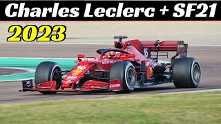 Charles Leclerc and Ferrari SF21 2021 at Fiorano Circuit  Training Day  January 26 2023 [upl. by Idalia]