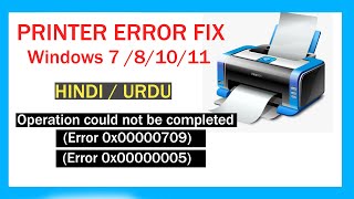 Operation could not be completed error 0x00000709  Printer Error Fix [upl. by Lletnahc]