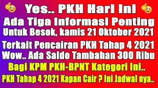 pkh hari ini tiga info pkh penting terkait pencairan pkh tahap 4 2021 amp pkh tahap 4 2021 kapan cair [upl. by Katrine902]