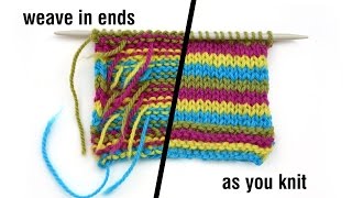 Knit Tips Weave in ends as you go [upl. by Aihsitan]