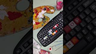 keyboard customising part 11 acrylic drawing acrylicpaint art acrylicpainting artist painting [upl. by Rugen]