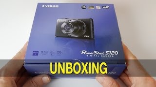 Canon PowerShot S120 Unboxing amp First Look [upl. by Ahsikan]