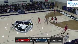 D3 Mens Basketball Saint Joseph CT v Clark University [upl. by Audwen]