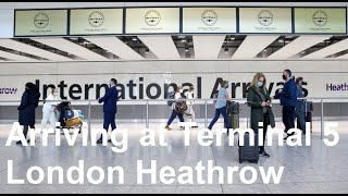 London Heathrow Airport Terminal 5 International Arrival walking tour [upl. by Gherardi]