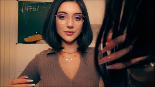 Girl That Hates ASMR Sits Next To You In Class personal attention hair play tapping [upl. by Leanahtan]