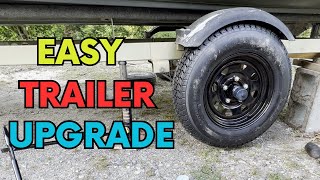 Trailer Tire and Hub Upgrade Made EASY ✅ [upl. by Quintie693]