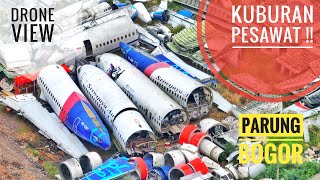 Melihat Lebih Dekat KUBURAN PESAWAT di Parung Bogor   Drone View  Kuburanpesawat parungbogor [upl. by Verile385]