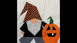 BOO CREW Halloween Gnomes Paper Pieced Patterns available at madebymarneyetsycom [upl. by Notgnimer]