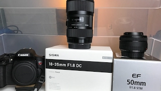 Canon 50mm F18 vs Sigma 1835mm f18 Auto Focus amp Motor Noise Canon T6i [upl. by Naynek]