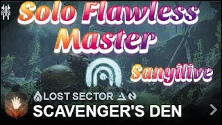 Destiny 2 Scavengers Den Solo Flawless Master Lost Sector EDZ [upl. by Flora]