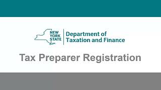 NYS Online Services  Tax Preparer Registration [upl. by Alioz]