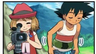 Ash x Serena  Pokemon Ash and Serena amour shipping cute moments [upl. by Hsima380]