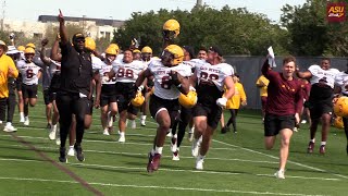 Sights and Sounds from ASUs Saturday spring football practice 03182023 [upl. by Chimene128]