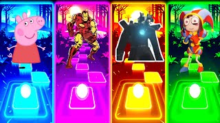 Peppa Pig Coffin 🆚 Iron Man Coffin 🆚 Camera Man Coffin 🆚 Pomni Coffin 🎶 Tiles hop EDM Rush [upl. by Liagaba]