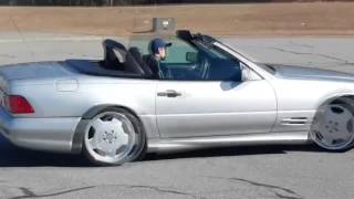 AMG DRIFTING mercedes sl500 sl600 R129 donuts burn out exhaust [upl. by Sayette]