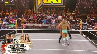 Becky Lynch amp Lyra Valkyria Vs Tiffany Stratton amp Kiana James  WWE NXT 19092023 En Español [upl. by Ahsiugal660]