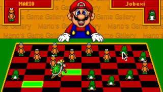 Marios Game Gallery  1995  Checkers [upl. by Airdnaxela315]