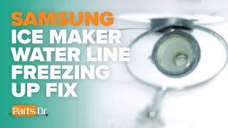 How to check your ice maker water line in a Samsung refrigerator [upl. by Yacano]