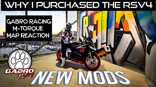 Why I Purchased the 2024 Aprilia RSV4  New Mods added to my RSV4  Gabros Mtorque Map review [upl. by Zima]