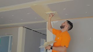 Drywall Construction Workers Finish Coating Room in Minutes [upl. by Ring]