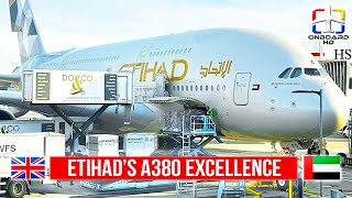 TRIP REPORT  First Time on Etihad A380  London to Abu Dhabi  ETIHAD Airbus A380 [upl. by Siurtemed]