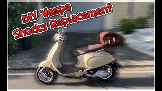 Vespa DIY Bitubo Shocks Upgrade [upl. by Kiraa]