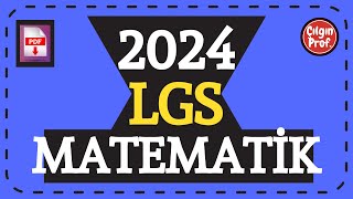 2024 LGS MATEMATİK PDF  LGS Matematik Soru Çözümleri [upl. by Ermentrude]