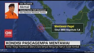 SAR Mentawai Dusun Dekat Pusat Gempa Belum Laporkan Adanya Korban [upl. by Connelley]