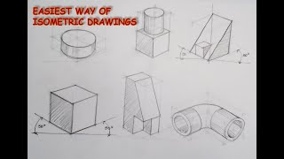 HOW TO FREEHAND SKETCH ISOMETRIC DRAWING IN EASIEST WAY PART1 [upl. by Eenel]