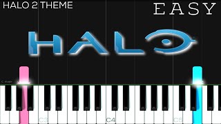 Halo Theme  EASY Piano Tutorial [upl. by Torre]