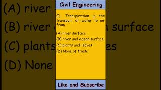 Irrigation Engineering MCQ  Irrigation Engineering Objective Questions  SSC JE questions  shorts [upl. by Minette]