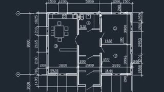 План дома в AutoCAD Часть 1 [upl. by Airdnazxela]