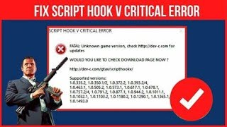 How to Fix Script hook V Critical Error  GTA V September 2024 Update Error [upl. by Oilenroc]