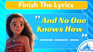 Finish The Lyrics DISNEY Challenge 2024 Sing Along [upl. by Pasco723]