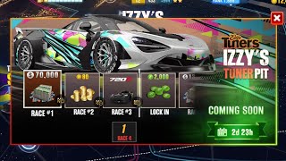 CSR2  Izzys Tuner Pit 5  Free Car Rewards amp Event Info [upl. by Seidnac401]