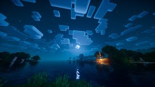 Minecraft  Starry Night Wave Ambience and Music 🌕 relax and sleep [upl. by Mose]