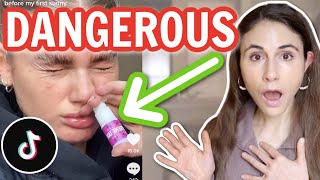 DERMATOLOGIST REACTS TO TIKTOK TANNING NASAL SPRAY DrDrayzday [upl. by Groome]