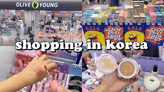 shopping in Korea vlog 🇰🇷 skincare amp makeup haul ❤️ Oliveyoung biggest sale 올영세일 [upl. by Thema]